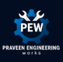 Praveen Engineering Works official company logo — manufacturer of stone crusher parts and VSI rotor tips.